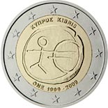 2 euro coin 10th Anniversary of the Introduction of the Euro | Cyprus 2009
