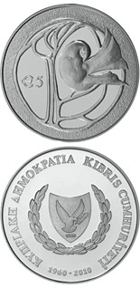 5 euro coin 50th anniversary of the Republic of Cyprus | Cyprus 2010
