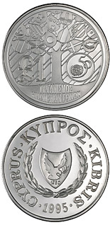 1 euro coin 50th Anniversary of the United Nations | Cyprus 1995