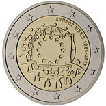 2 euro coin The 30th anniversary of the EU flag | Cyprus 2015