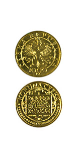 1000 koruna coin Three ducat of the Silesian Estates from 1621  | Czech Republic 1997
