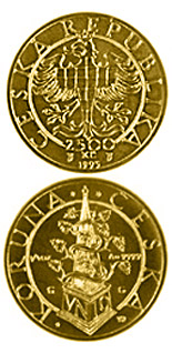Image of 2500 koruna coin - Thaler of the Moravian Estates from 1620  | Czech Republic 1997