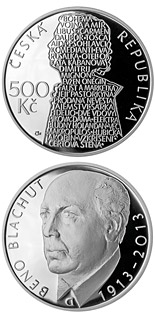500 koruna coin Birth of opera singer Beno Blachut | Czech Republic 2013