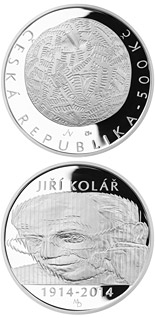 500 koruna coin Birth of artist and writer Jiří Kolář | Czech Republic 2014