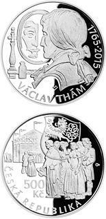 500 koruna coin Birth of poet and playwright Václav Thám | Czech Republic 2015