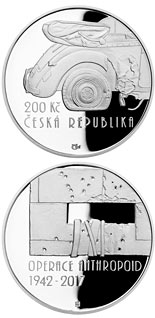 200 koruna coin Operation Anthropoid | Czech Republic 2017