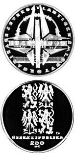 200 koruna coin 50th anniversary of the foundation of NATO | Czech Republic 1999