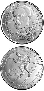 200 koruna coin 100th anniversary of the foundation of the Skiers' Union in the Kingdom of Bohemia | Czech Republic 2003