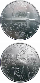 200 koruna coin 700th anniversary of the male line of the Premyslid dynasty ends with the death of Wenceslas III | Czech Republic 2006