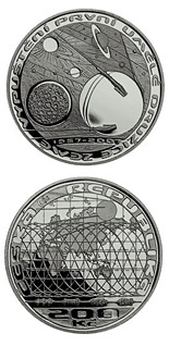 200 koruna coin 50th anniversary of launch of the first Earth satellite | Czech Republic 2007
