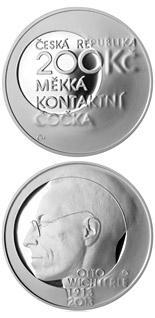 200 koruna coin Birth of inventor and chemist Otto Wichterle | Czech Republic 2013