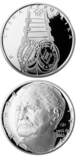 200 koruna coin Birth of writer Bohumil Hrabal | Czech Republic 2014