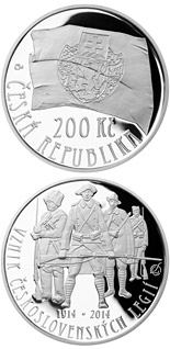 200 koruna coin Foundation of Czechoslovak legions | Czech Republic 2014