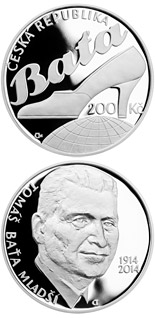 200 koruna coin Birth of entrepreneur Tomáš Baťa Jr. | Czech Republic 2014