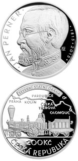 200 koruna coin Birth of engineer Jan Perner | Czech Republic 2015