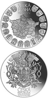 10000 koruna coin 100th Anniversary of the Establishment of Great Prague | Czech Republic 2022