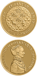 20 krone coin Queen Margrethe's 40th jubilee | Denmark 2012