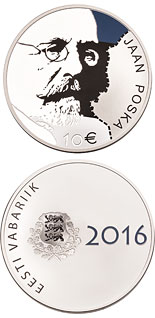10 euro coin 150th Anniversary of the Birth of Jaan Posk | Estonia 2016