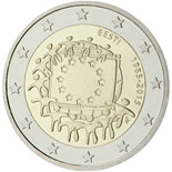 2 euro coin The 30th anniversary of the EU flag | Estonia 2015