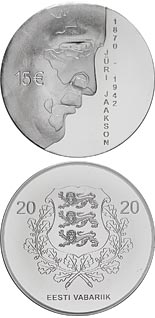 15 euro coin 150th anniversary of the birth of Jüri Jaakson | Estonia 2020