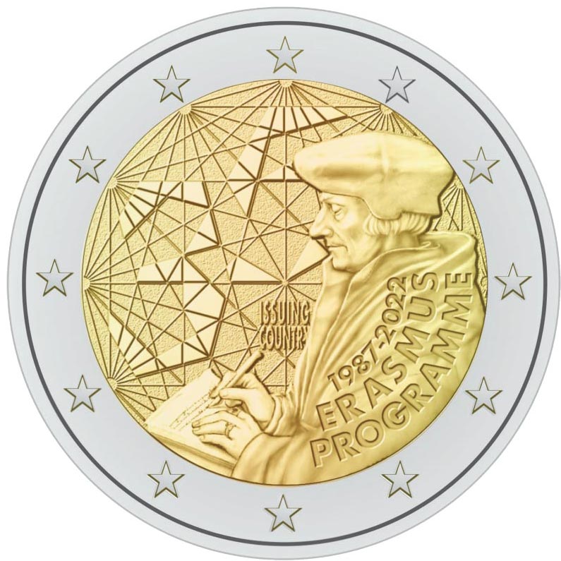 Image of 2 euro coin - 35th Anniversary of the Erasmus Programme | Eurozone 2022
