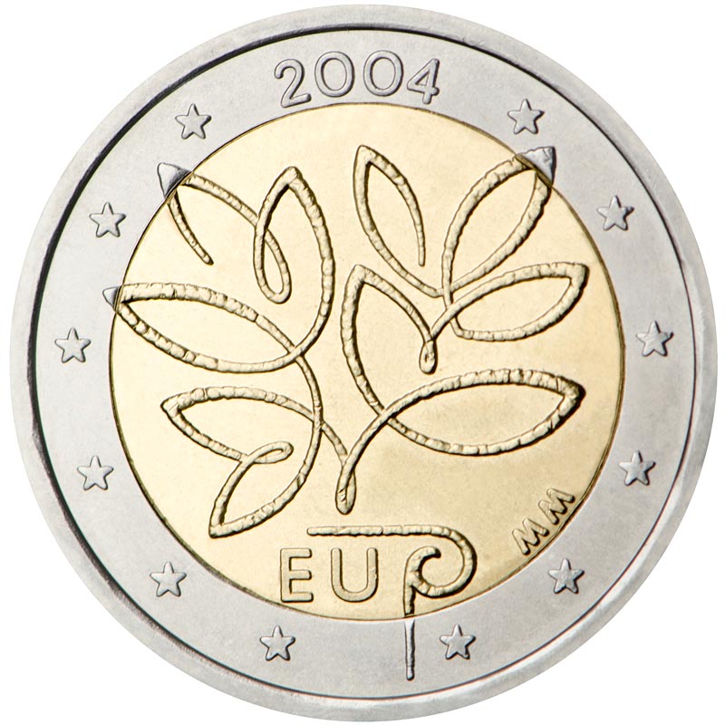 Image of 2 euro coin - Fifth Enlargement of the European Union in 2004 | Finland 2004