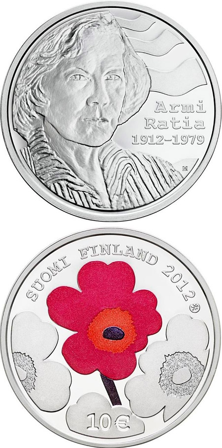 Image of 10 euro coin - 100th Anniversary of the Birth of Armi Ratia | Finland 2012