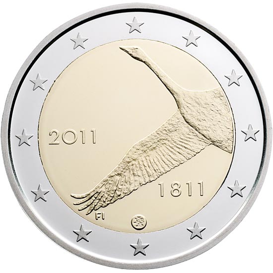 Image of 2 euro coin - 200th anniversary of Bank of Finland  | Finland 2011
