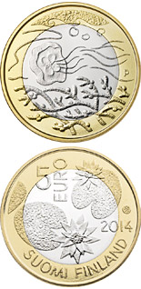 5 euro coin Northern Nature – Water | Finland 2014