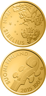 100 euro coin 150th Anniversary of the Birth of Jean Sibelius | Finland 2015