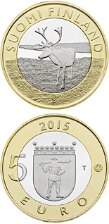 5 euro coin Animals of the Provinces – Lapland | Finland 2015