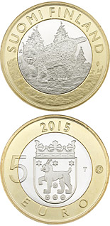 5 euro coin Animals of the Provinces – Tavastia | Finland 2015