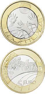 5 euro coin Volleyboll  | Finland 2015