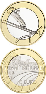 5 euro coin Ski Jumping  | Finland 2016