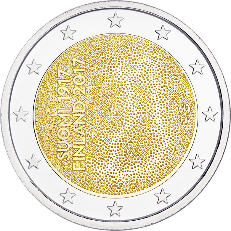 Image of 2 euro coin - Independent Finland 100 Years  | Finland 2017