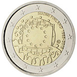 2 euro coin The 30th anniversary of the EU flag | Finland 2015