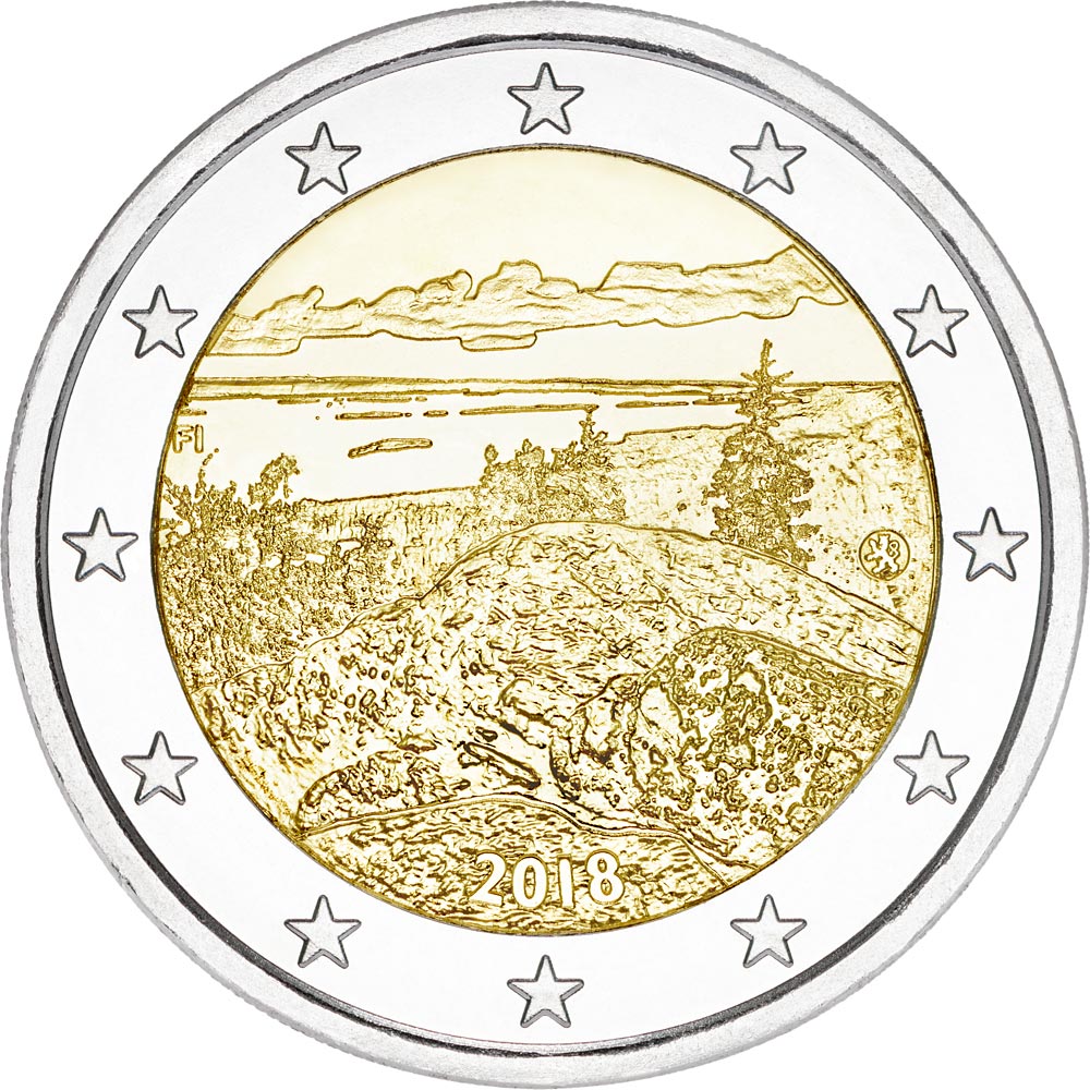 Image of 2 euro coin - Koli National Park | Finland 2018
