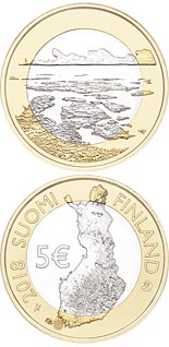 5 euro coin The Archipelago Sea | Finland 2018