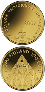 100 euro coin The Diet of Porvoo 200 years  | Finland 2009
