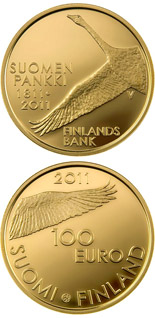 100 euro coin Bank of Finland 200 years  | Finland 2011