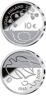 10 euro coin 60 Years of Peace  | Finland 2005