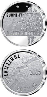 10 euro coin Unknown Soldier and Finnish film art  | Finland 2005