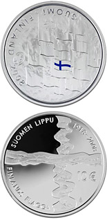 10 euro coin Finnish flag  | Finland 2008