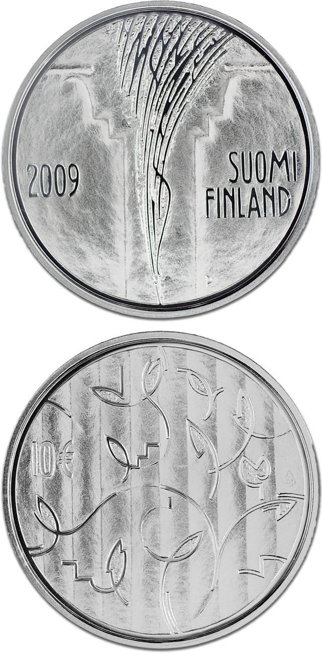 Image of 10 euro coin - The Council of State 200 years  | Finland 2009