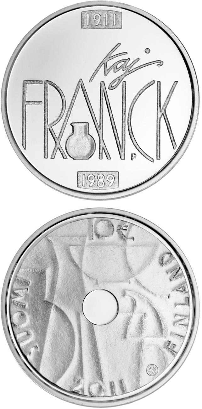 Image of 10 euro coin - Kaj Franck and Industrial Art  | Finland 2011