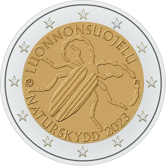 Image of 2 euro coin - Finland's first nature conservation law | Finland 2023