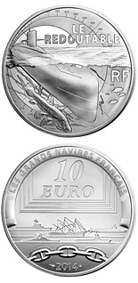 10 euro coin Redoutable | France 2014