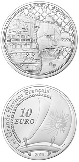10 euro coin Soleil Royal | France 2015