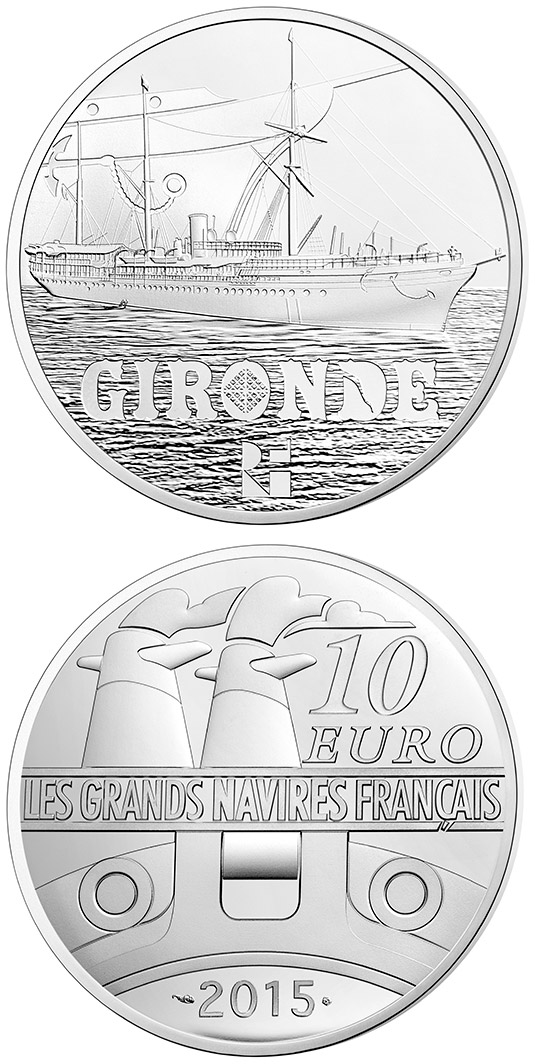 Image of 10 euro coin - The Gironde | France 2015