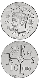 10 euro coin Charles II the Bald | France 2011